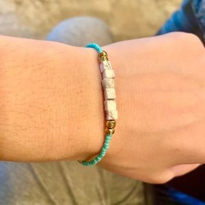 Aqua + Howlite Bracelet